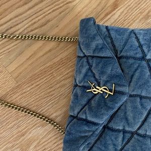 Yves Saint Laurent Bags | 0 Ysl Denim Puffer Bag | Poshmark